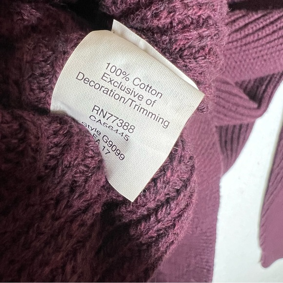 Jcrew Mens Ribbed Woodsman Maroon Long Sleeve Pullover Sweater Size XL - Picture 7 of 8